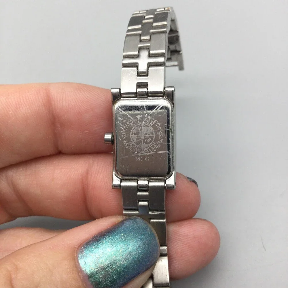 Citizen Eco-Drive Womens Watch 15mm Crystals G620-S028710 Stainless 6.5
